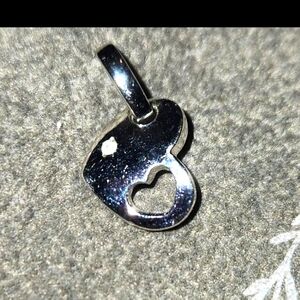 Silver Dangle Heart Earrings